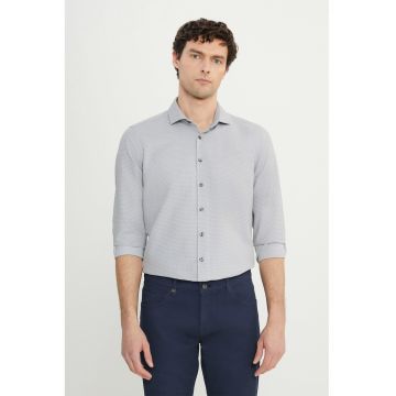 Camasa regular fit cu model uni