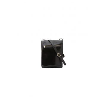 Geanta crossbody de piele cu clapa