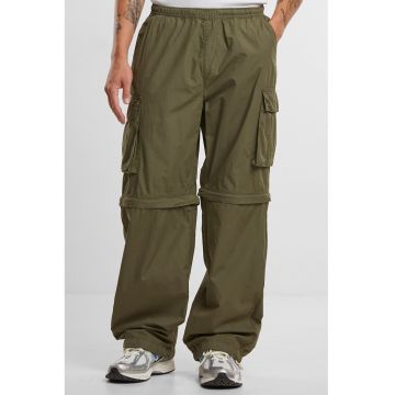 Pantaloni cargo baggy cu fermoar