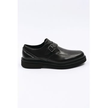 Pantofi derby din piele cu catarama