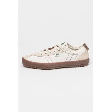 Pantofi sport din material textil cu insertii din piele intoarsa
