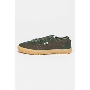 Pantofi sport din material textil cu insertii din piele intoarsa
