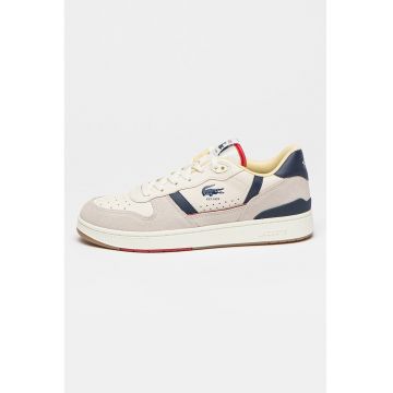 Pantofi sport din piele si piele intoarsa cu garnituri contrastante T-Clip