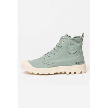 Tenisi high-top cu logo aplicat