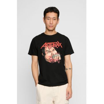 Tricou cu imprimeu si decolteu la baza gatului