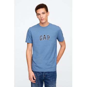 Tricou de bumbac cu logo brodat