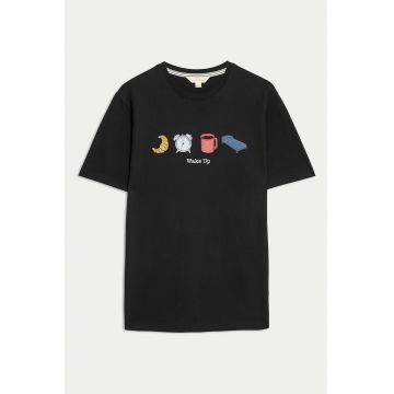 Tricou de pijama din bumbac Morning Icons