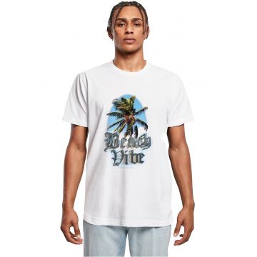 Tricou din bumbac cu decolteu la baza gatului