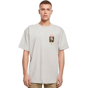 Tricou din bumbac cu decolteu la baza gatului