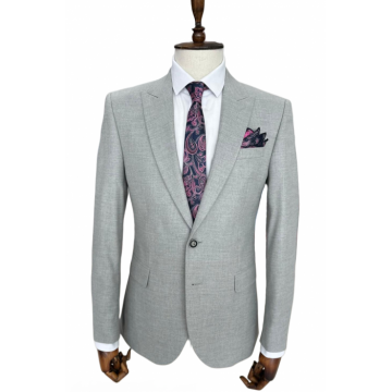 Costum 2023A gri slim fit Demarco