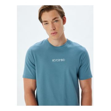 KOTO - Tricou cu decolteu la baza gatului si broderie text