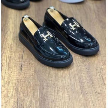 Mocasini barbati casual  negri  piele eco  comozi cu mic defect DEF768  T11-3