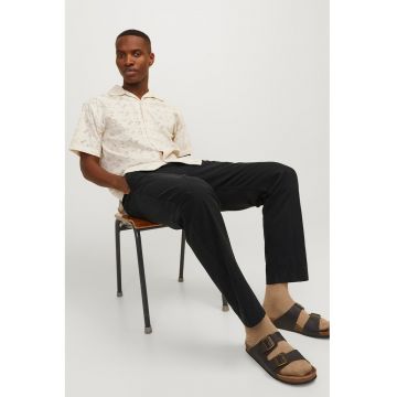 Pantaloni relaxed fit cu buzunare laterale