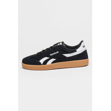 Pantofi din piele intoarsa cu garnituri din material sintetic pentru tenis