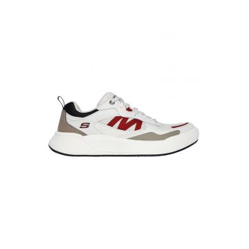 Pantofi sport din piele ecologica cu garnituri din piele intoarsa