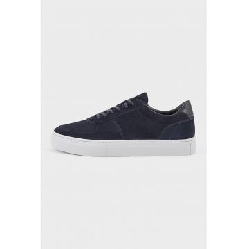 Pantofi sport din piele intoarsa cu model uni