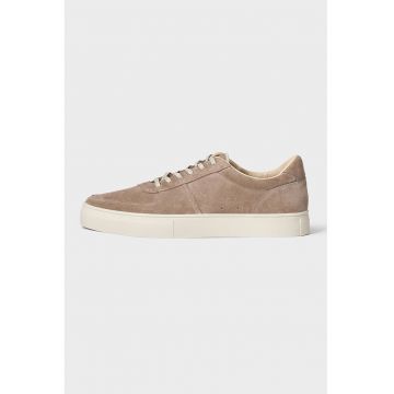 Pantofi sport din piele intoarsa cu model uni