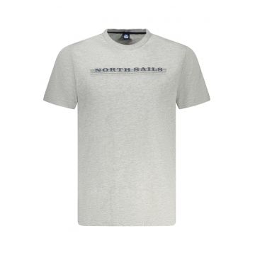Tricou barbati - cu imprimeu cu text - Regular fit - Gri