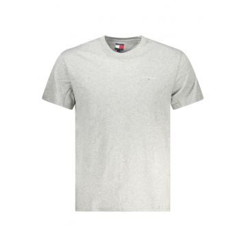 Tricou barbati - cu mini imprimeu - Regular fit - Gri deschis