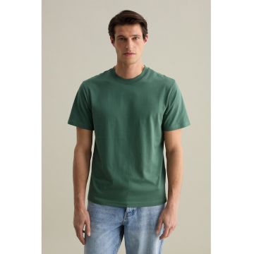 Tricou cu decolteu rotund - Verde aquamarin