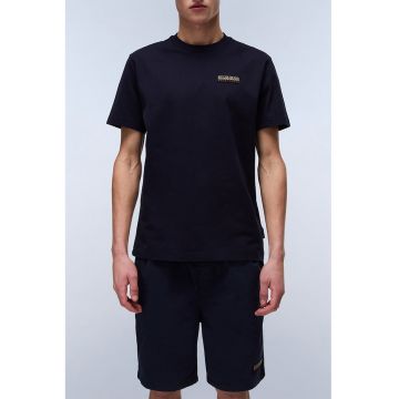 Tricou de bumbac cu buzunar aplicat pe piept Iaato