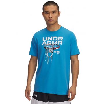 Tricou din amestec de bumbac cu imprimeu pentru baschet