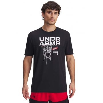 Tricou din amestec de bumbac cu imprimeu pentru baschet