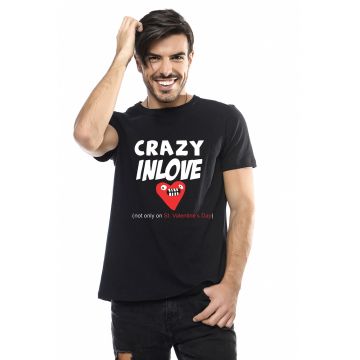 Tricou din bumbac cu decolteu la baza gatului