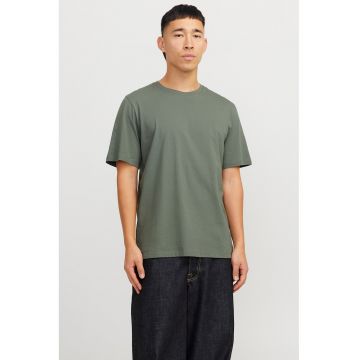 Tricou din bumbac organic cu decolteu la baza gatului