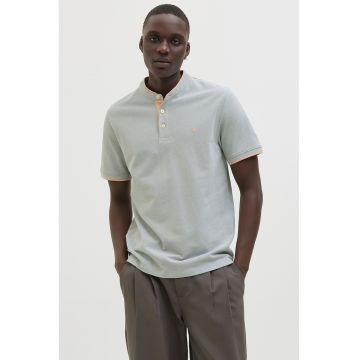 Tricou din bumbac organic cu fenta cu nasturi Paulos
