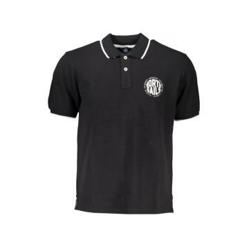 Tricou polo barbati - cu imprimeu cu logo - Regular fit - Negru