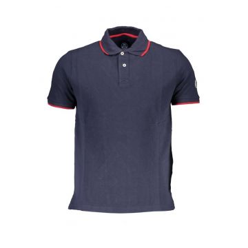 Tricou polo barbati cu logo pe guler si maneca stanga - Regular Fit -
