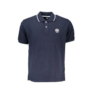 Tricou polo barbati - cu mini logo brodat - Regular fit - Bleumarin