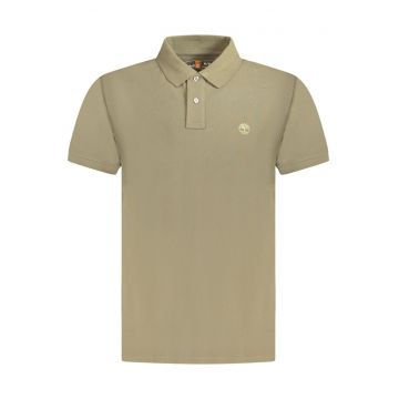 Tricou polo barbati - cu mini logo brodat - Regular fit - Maro inchis