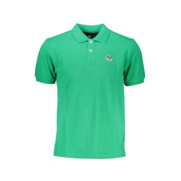 Tricou polo barbati - cu mini logo brodat - Regular fit - Verde deschis