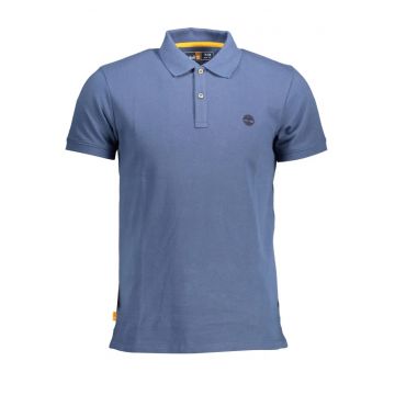 Tricou polo barbati - cu mini logo brodat - Slim fit - Albastru inchis