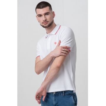Tricou polo din material pique si logo discret