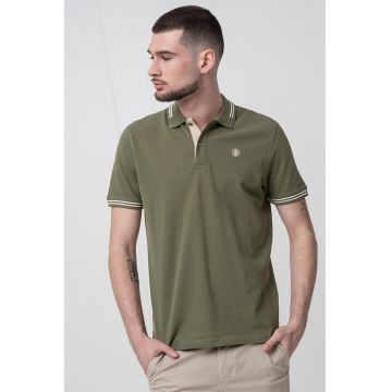 Tricou polo din material pique - Verde fistic