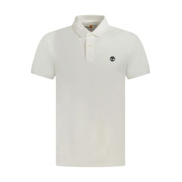 Tricou polo Millers River Pique barbati - cu logo brodat - Regular fit - Alb