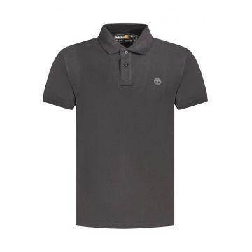 Tricou polo Millers River Pique barbati - cu logo brodat - Regular fit - Negru