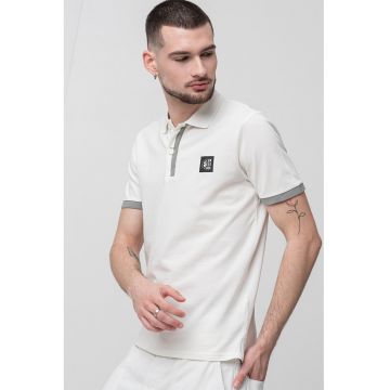 Tricou polo slim fit cu logo