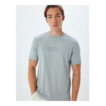 Tricou regular fit cu imprimeu text