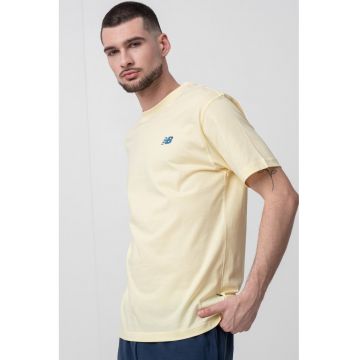 Tricou relaxed-fit cu imprimeu logo - Galben pai