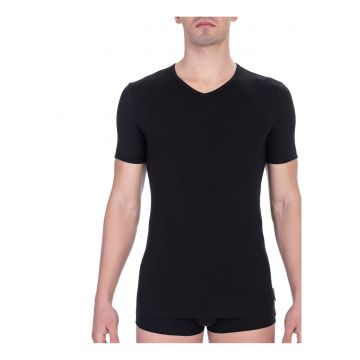 Tricou slim-fit cu decolteu in V