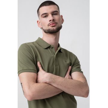 Tricou slim fit cu guler polo