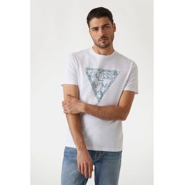 Tricou slim fit cu imprimeu logo
