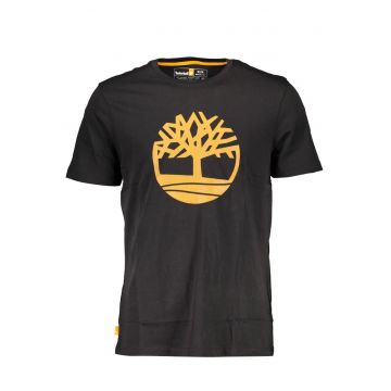 Tricou SS Tree barbati din bumbac - cu imprimeu central - Regular fit - Negru