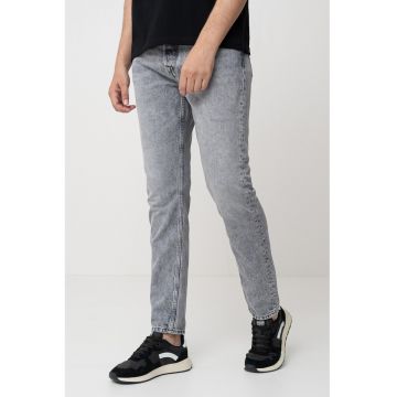 Blugi conici - Gri deschis melange