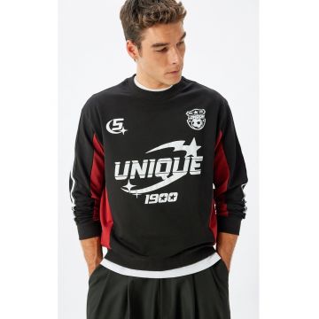 Bluza de trening din amestec de bumbac cu model grafic