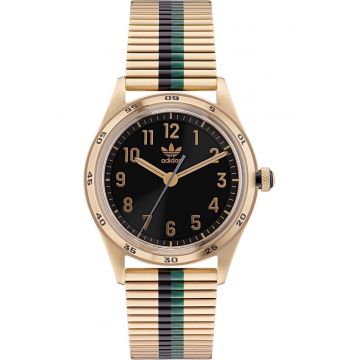 Ceas  Style Code Four AOSY22526 - unisex - negru-verde - otel auriu - 50m rezistent la apa